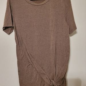 Taupe Knotted Top